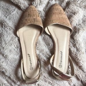 Size 7.5 Francesca’s cork flats